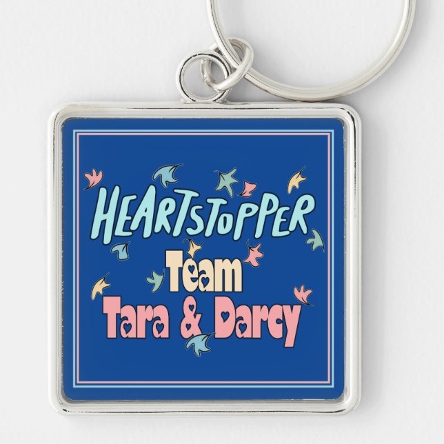 Team Tara And Darcy Blue Keychain (Front)