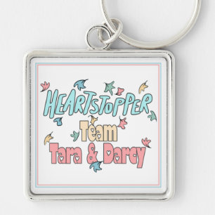Team Tara And Darcy White Keychain
