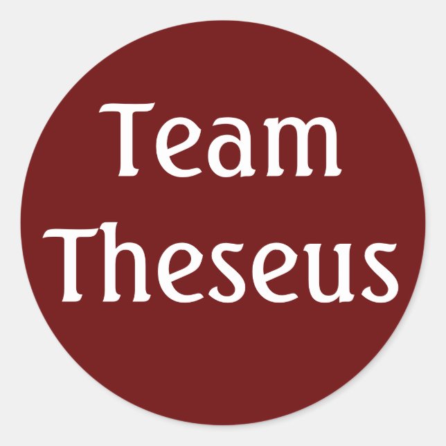 Team Theseus, Greek Hero Classic Round Sticker (Front)