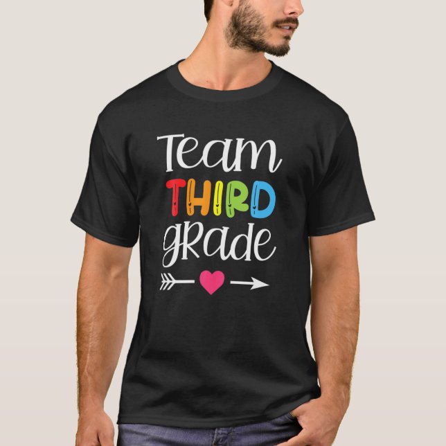 Team Third Grade 3Rd Grade Back To School Boys Gir T-Shirt (Front)
