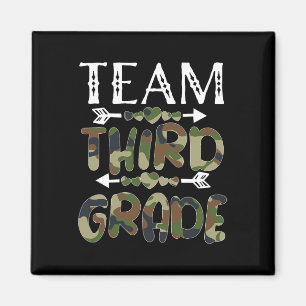 Team Third Grade Back To School 1st Day Camo Teach Magnet
