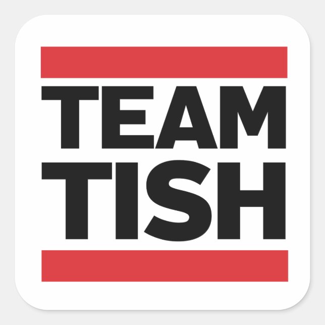 Team Tish Square Sticker (Front)