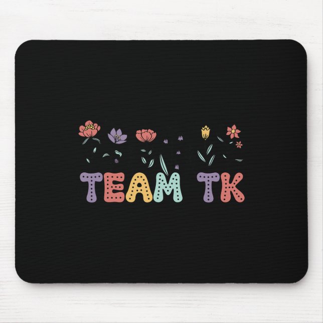 Team Tk Kindergarten Teacher Back To School Retro  Mouse Pad (Front)