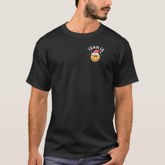 Team TK Teacher Smile Face Christmas Candy Cane Ba T-Shirt