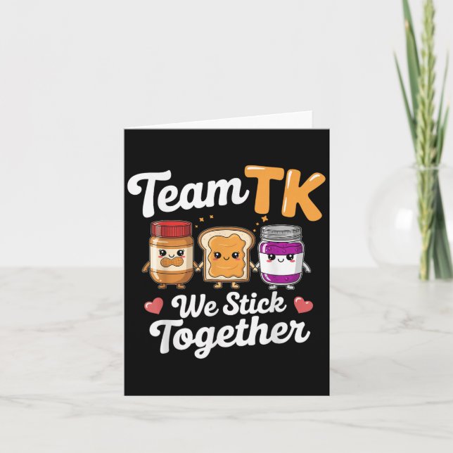 Team Tk Teacher Transitional Kindergarten Back To  Card (Front)