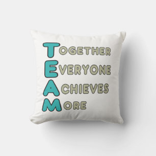 Team Together Throw Pillow