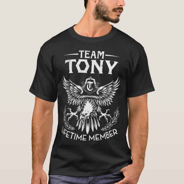Team TONY Lifetime Member Last Name T-Shirt (Front)