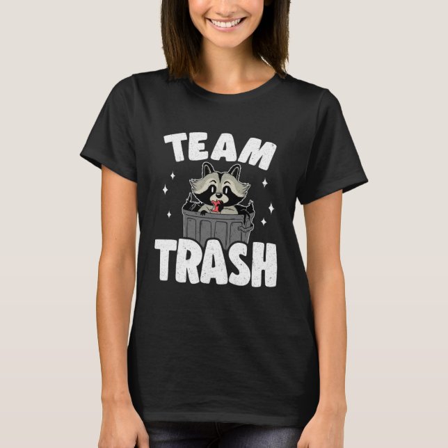 Team Trash Can Garbage Panda Raccoon Pullover Hood (Front)