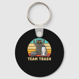 Team Trash Opossum Raccoon Rat, Funny Animals Garb Keychain