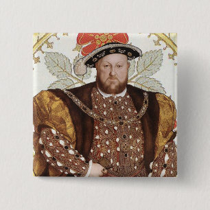 Team Tudor - Portrait of King Henry VIII 2 Inch Square Button