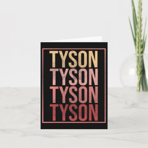 Team Tyson Family Personalized Name Groovy Vintage Card