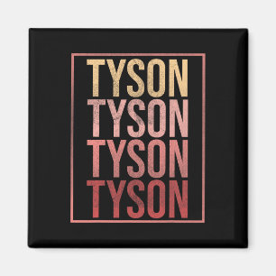 Team Tyson Family Personalized Name Groovy Vintage Magnet