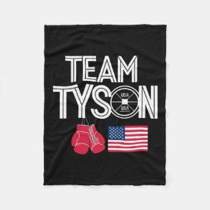Team Tyson Family Personalized Name Vintage Fleece Blanket