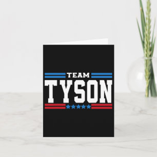 Team Tyson Lifetime Member Family Last Name Tyson Card