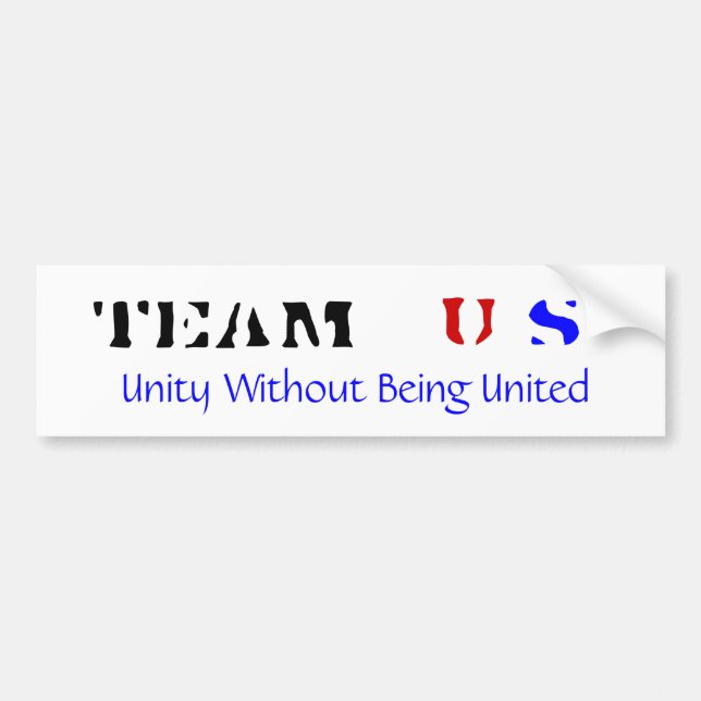 TEAM US bumper sticker (Front)
