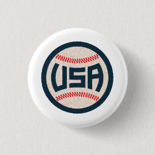 Team USA Baseball 1 Inch Round Button