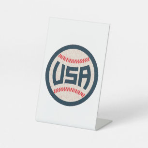 Team USA Baseball Pedestal Sign