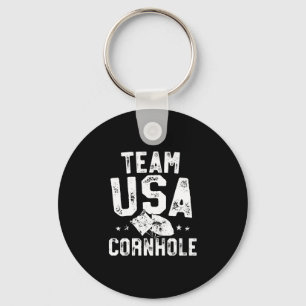Team usa cornhole champion bean bag toss keychain