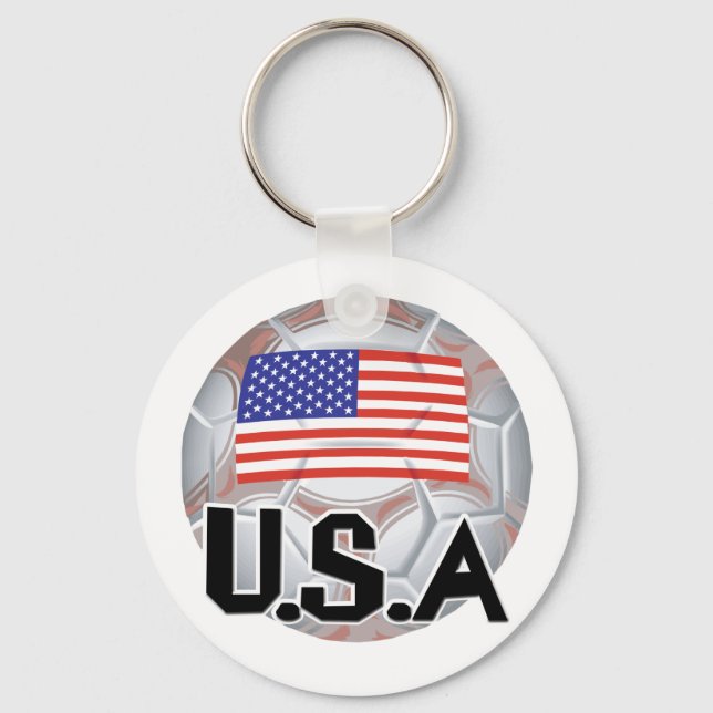 Team USA Soccer Keychain (Front)