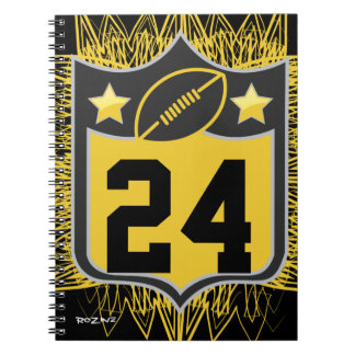 Team USA Sports Black and Gold Pittsburgh Football Notebook