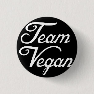 Team Vegan 1 Inch Round Button