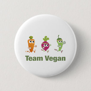 Team Vegan 2 Inch Round Button