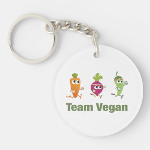 Team Vegan  Keychain