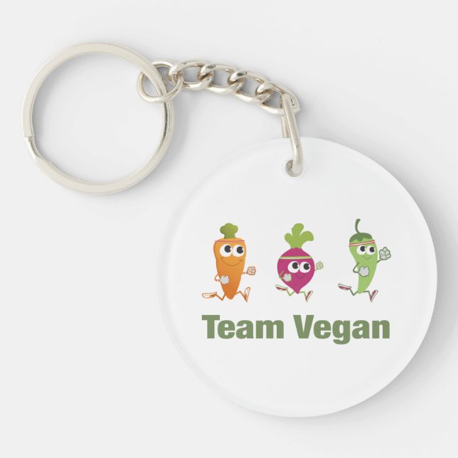 Team Vegan  Keychain (Front)