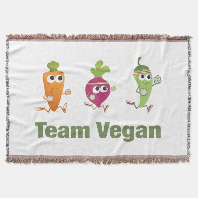 Team Vegan Throw Blanket (Front)