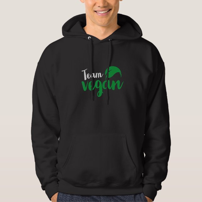 Team Vegan  Veganism Crew Group Outfit Natural Nut Hoodie (Front)