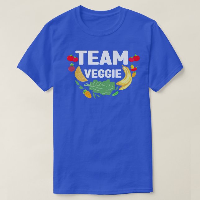 Team Veggie Vegetarian Vegan Veganism  T-Shirt (Design Front)