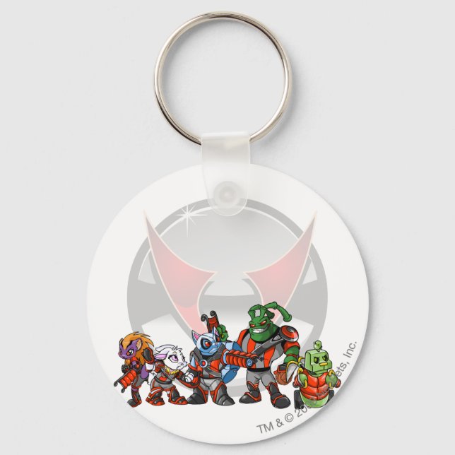 Team Virtupets Space Station Group Keychain (Front)