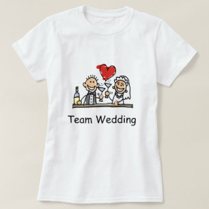 Team Wedding Cute Bride Groom Bridal Bachelorette  T-Shirt