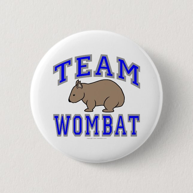 Team Wombat II 2 Inch Round Button (Front)