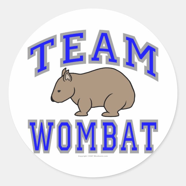 Team Wombat II Classic Round Sticker (Front)