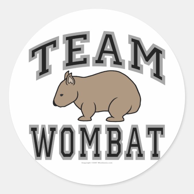 Team Wombat V Classic Round Sticker (Front)
