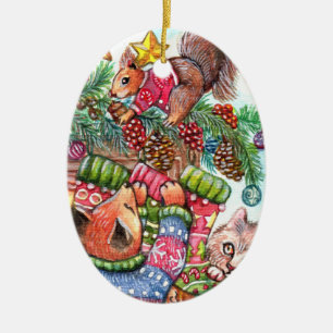 Team Work Ceramic Ornament