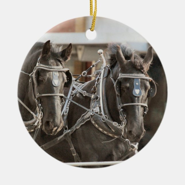 Team Work Ceramic Ornament (Front)