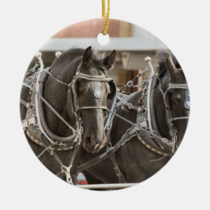 Team work ceramic ornament