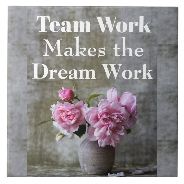 Team Work Ceramic Tile (Front)