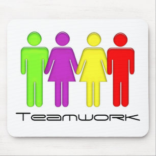 Team work coming together mouse pad