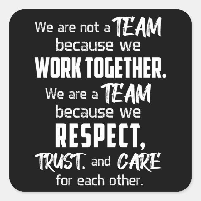 Team Work Job Awesome Spirit Team Player Gift Idea Square Sticker (Front)