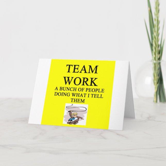 team work joke card (Front)
