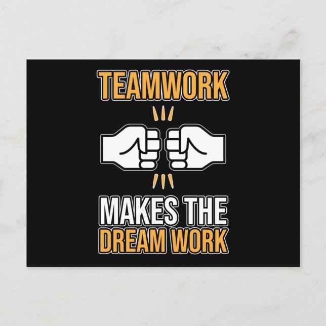 Team Work Makes Dream Work Employee Appreciation G Postcard (Front)