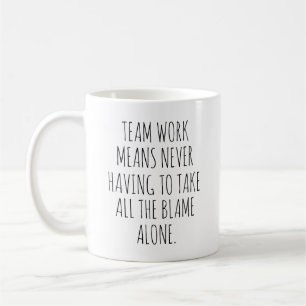 Team work Meaning Personalized Teamwork Coworkers Coffee Mug