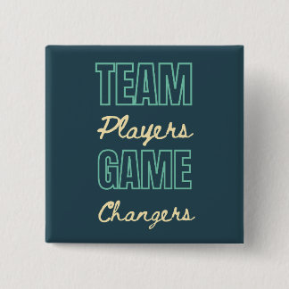 Team Work Motivational Corporate Staff Office 2 Inch Square Button