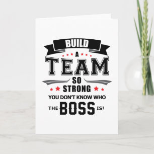 Team Work Spirit Job Team Player Awesome Gift Idea Card
