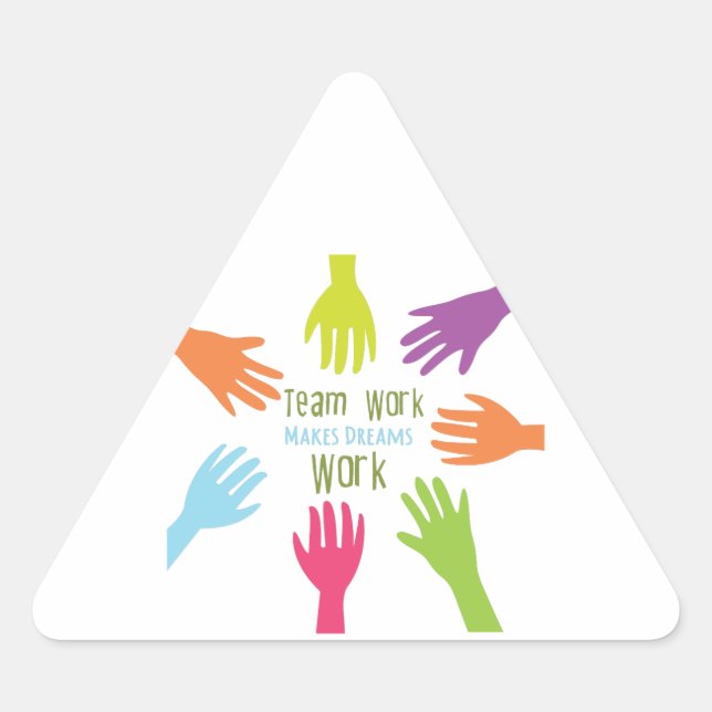 Team Work Triangle Sticker (Front)