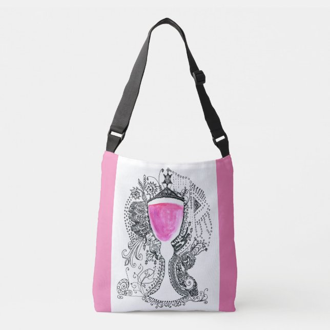 Team Yalta Pink Crossbody Bag (Front)