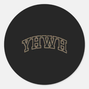 Team Yhwh Adonai Christian Faith Based Mens Womens Classic Round Sticker